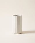 Ribbed Nordic Ceramic Vase