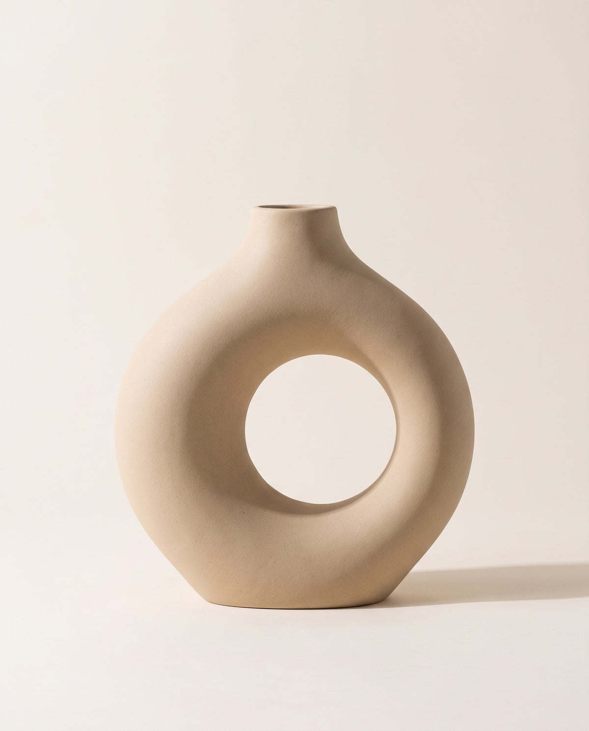 Sculptural Cut-Out Ceramic Vase