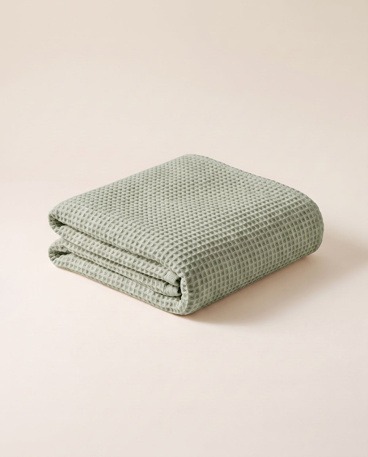 Waffle Cotton Throw in Sage