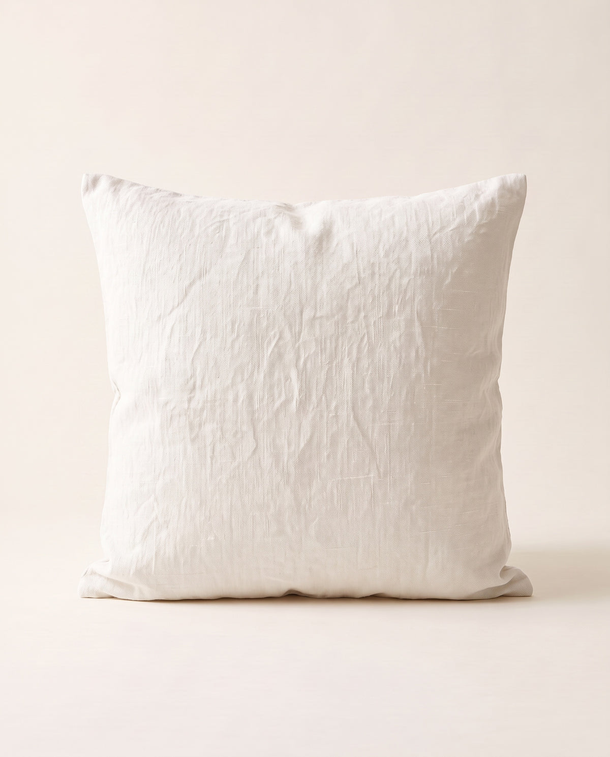 Washed Linen Cushion Cover in White